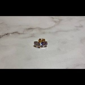 Cubic zirconia gold filled stud earrings
